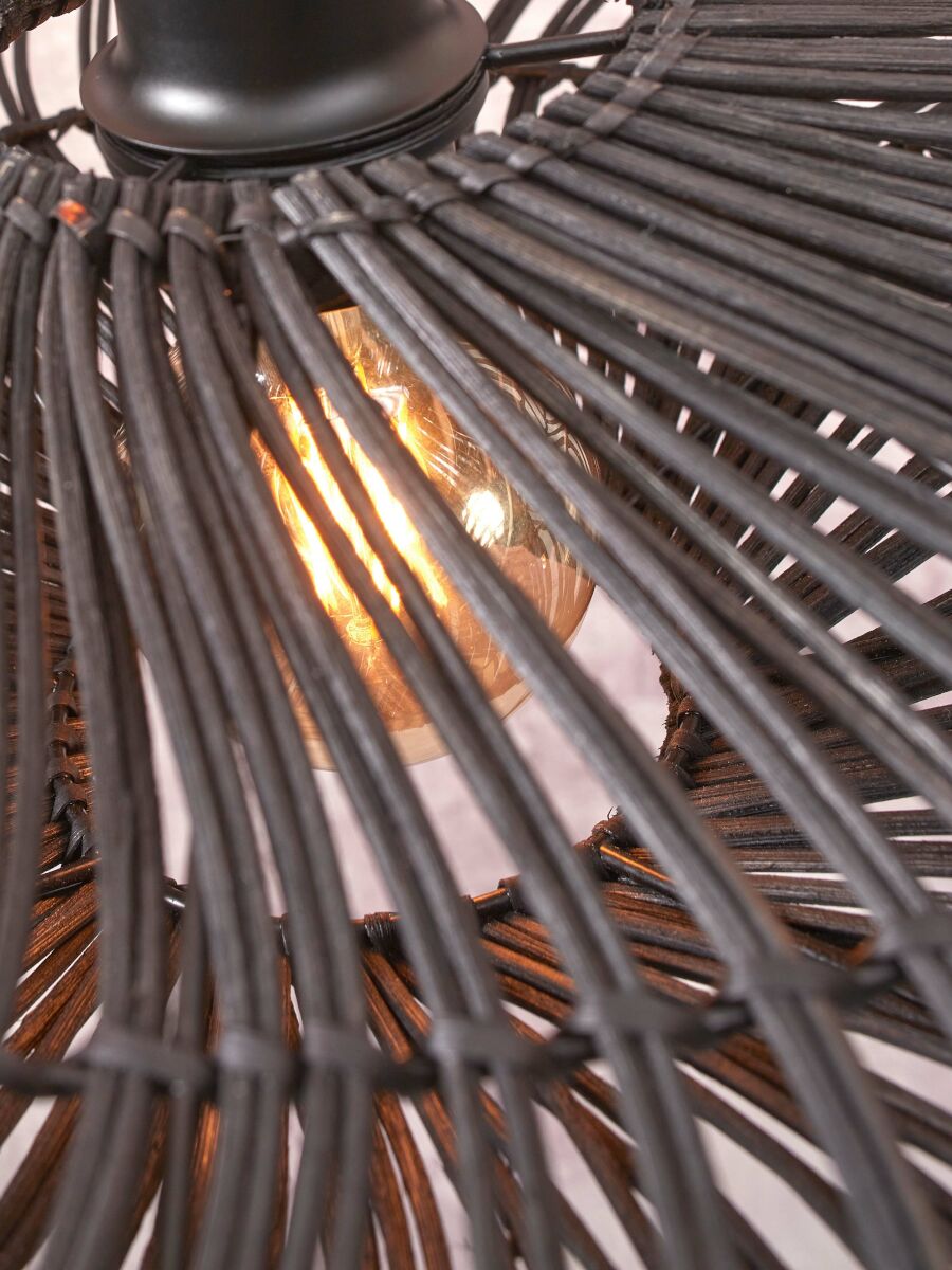 Deckenleuchte Zanzibar flach schwarz 40 cm