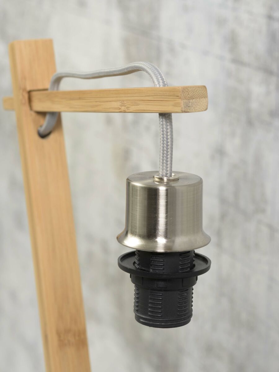 Tischleuchte Java schr g natur 18 cm