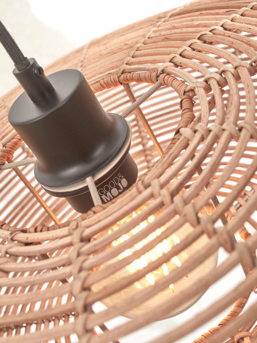 Stehleuchte Tanami L weiss Scheibe natur