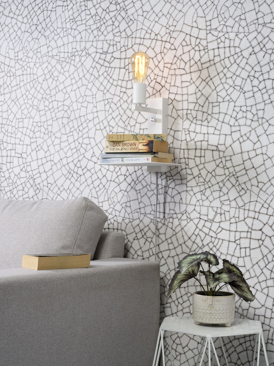 Wandleuchte Florence Brett USB weiss