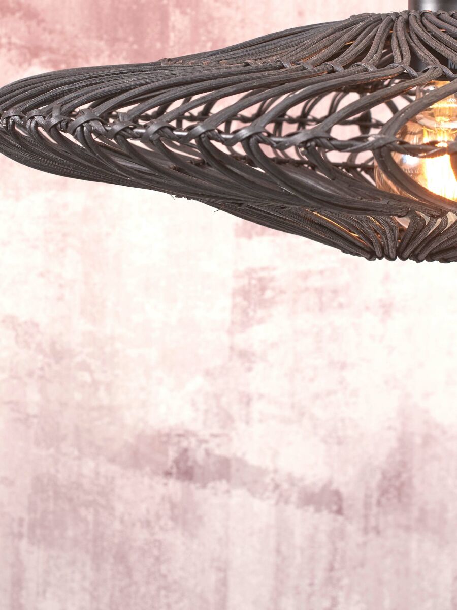 Deckenleuchte Zanzibar flach schwarz 40 cm