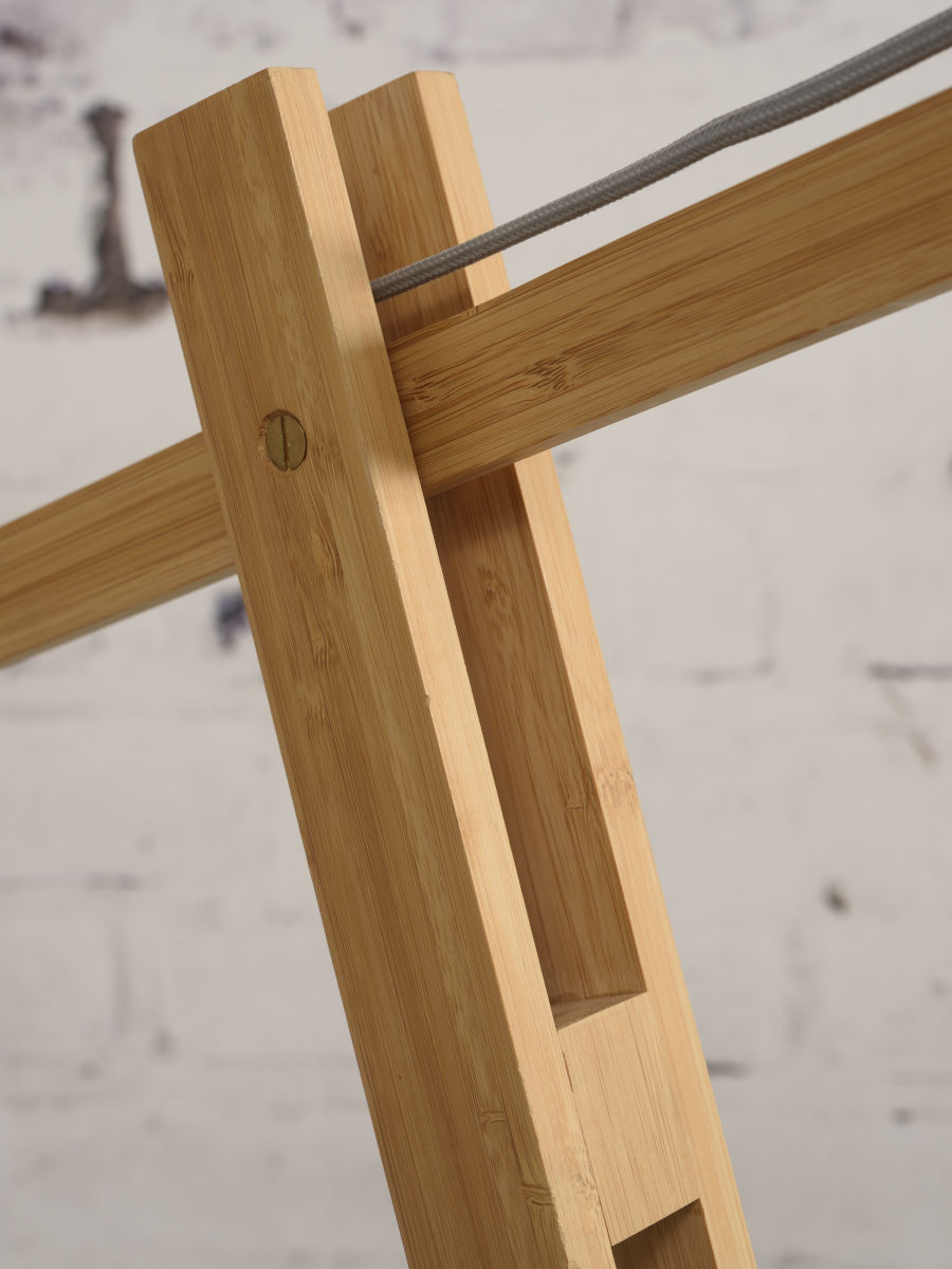 Stehleuchte Bhutan natur h 207cm Schirm 50x30 schwarz natur