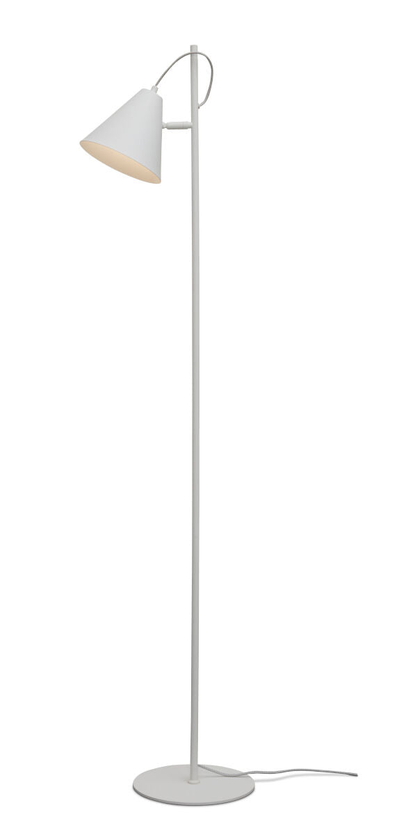 Stehleuchte Lissabon spitzer Schirm weiss