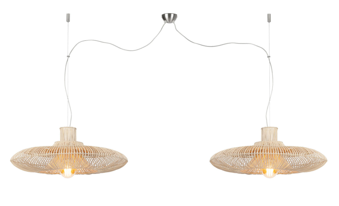 Hängeleuchte Kalahari Wicker 2 Schirm natur L