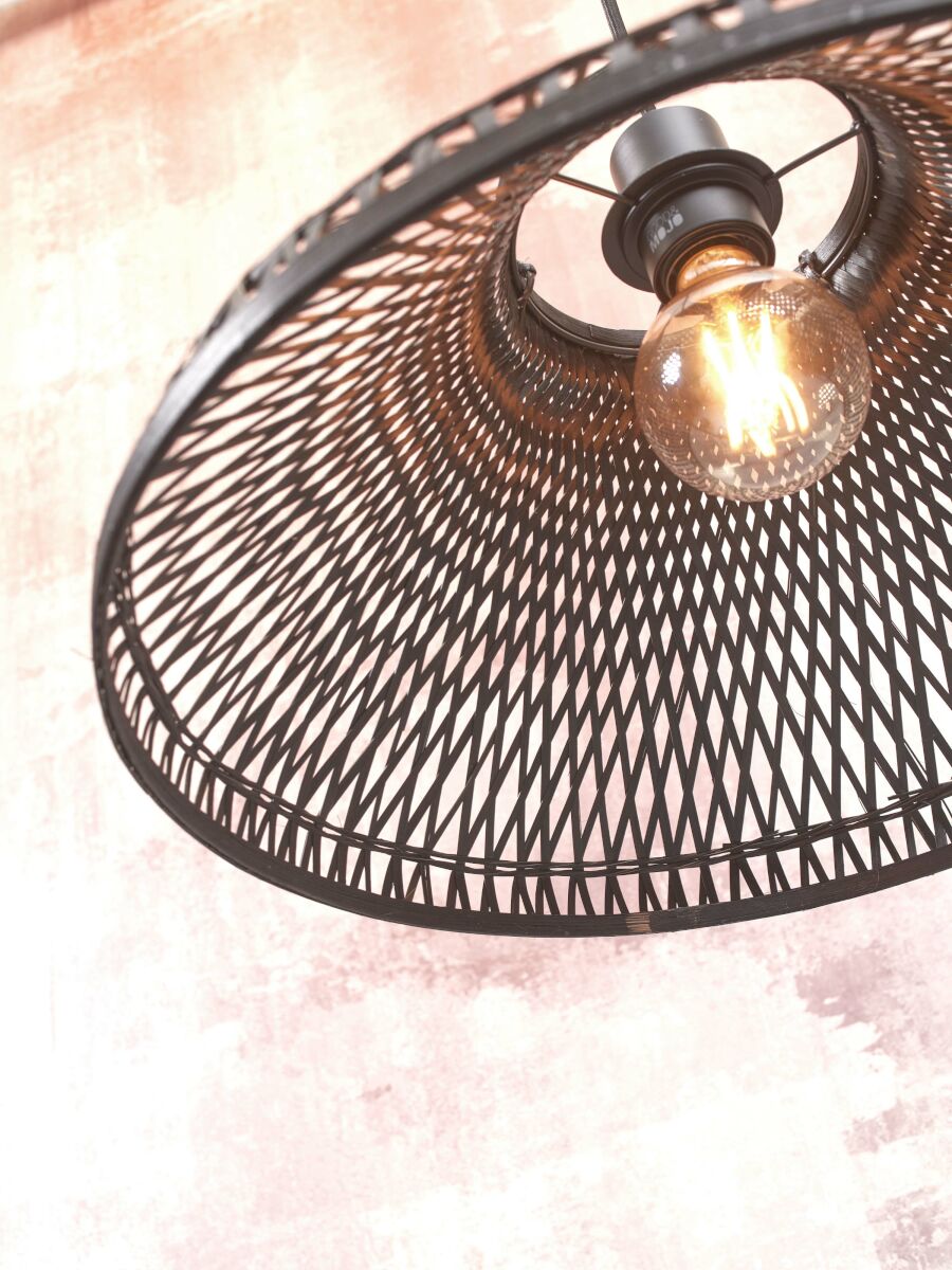 Hängeleuchte Tahiti schwarz 45 cm