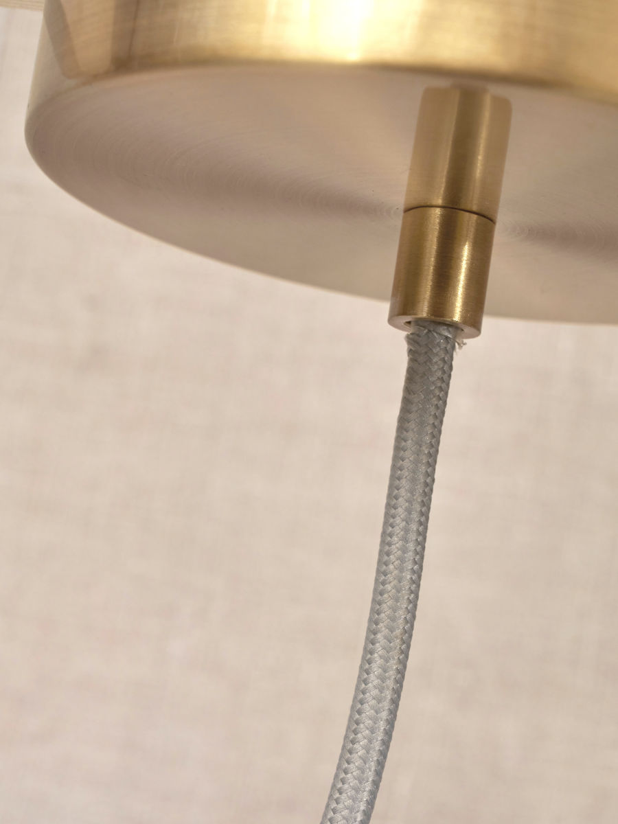 Hängeleuchte Carrara Globus weisser Marmordruck gold M