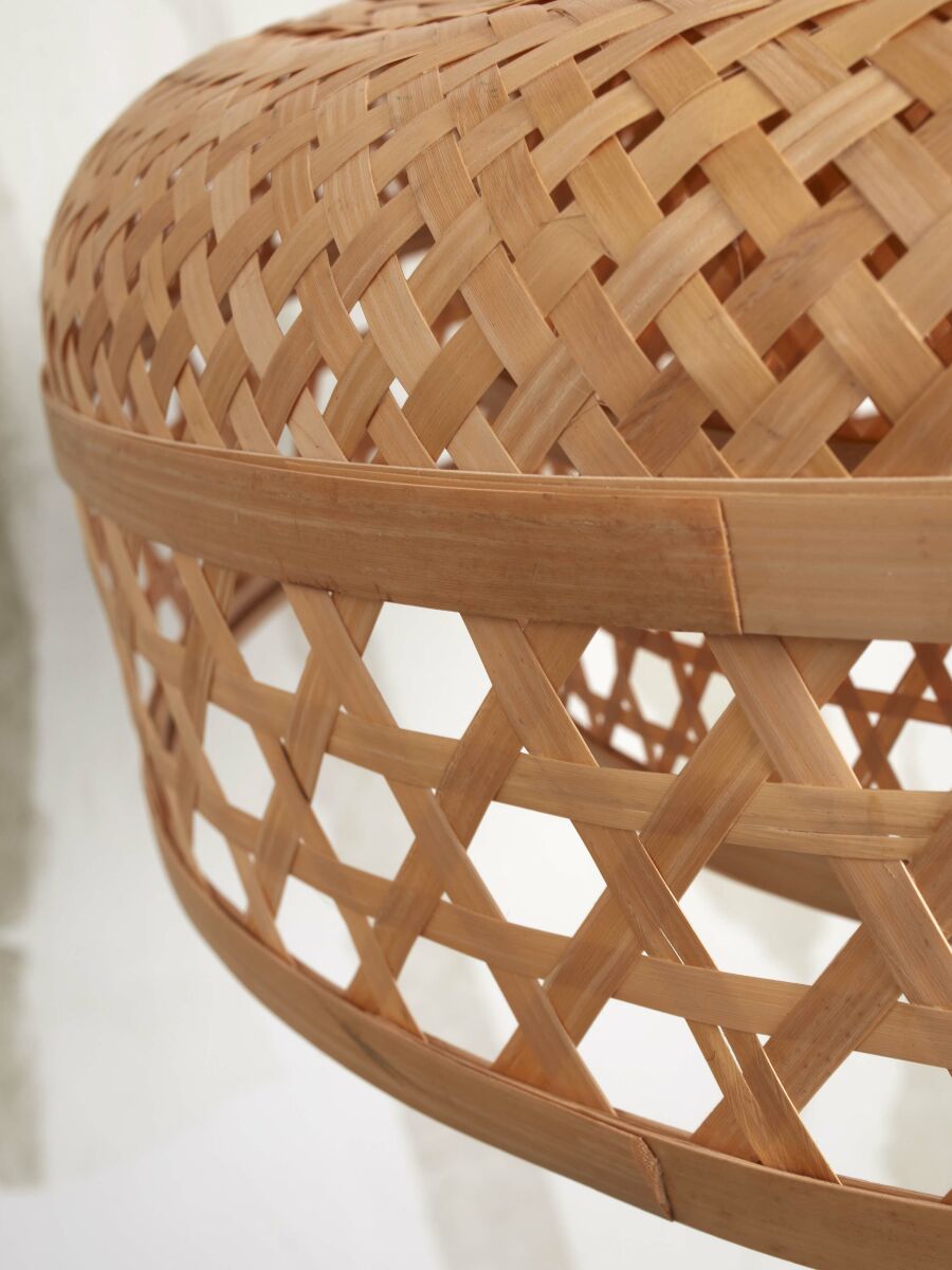 Hängeleuchte Ubud doppelt Schirms natur