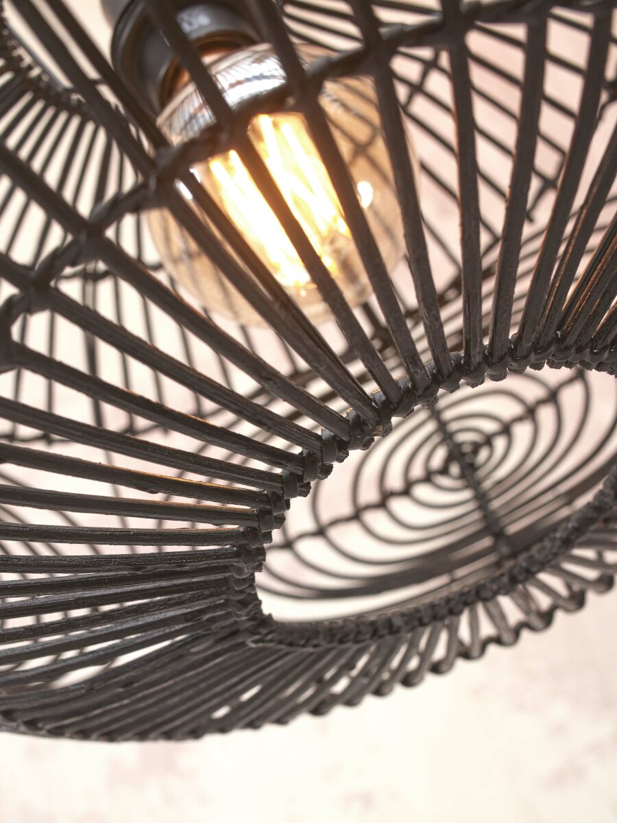 Deckenleuchte Madeira Rattan schwarz