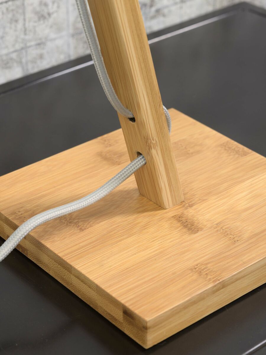 Tischleuchte Java schr g natur 18 cm