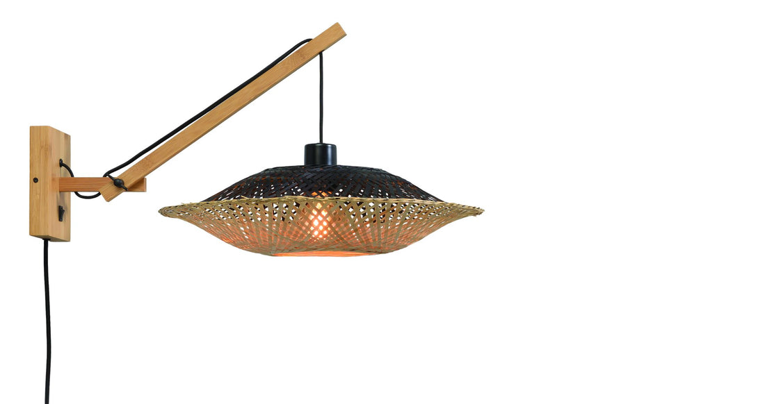 Wandl Kalimantan Bambus natur Schirm schwarz nat 44 cm