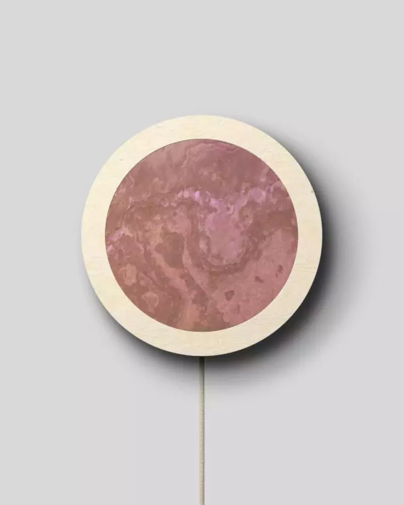 LED Wandleuchte Stein Terra Rosso mit Kabel